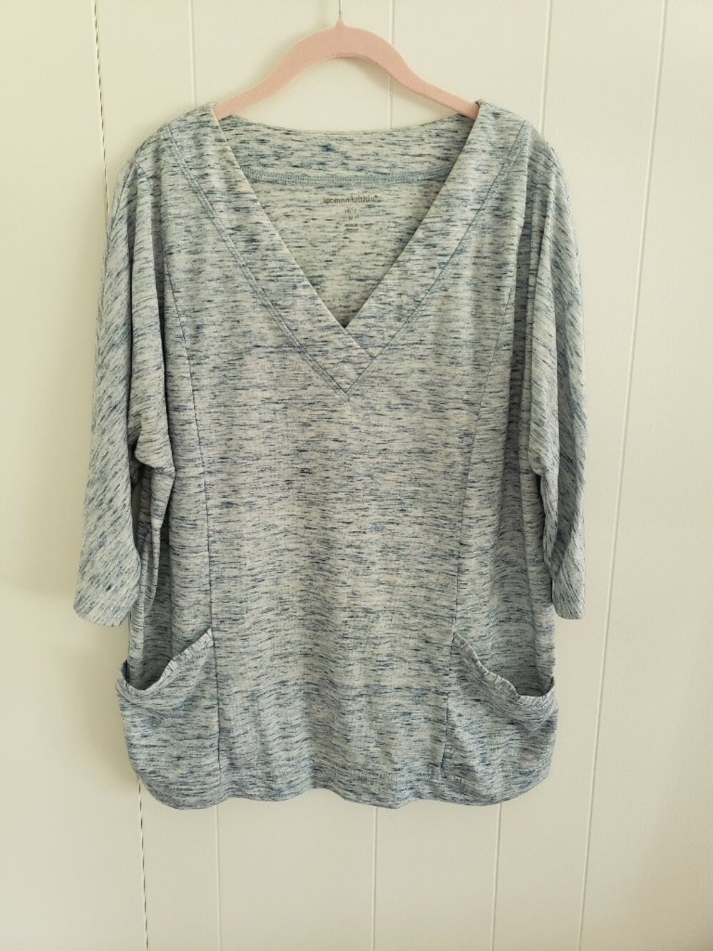 Woman Within Blue Top Size M